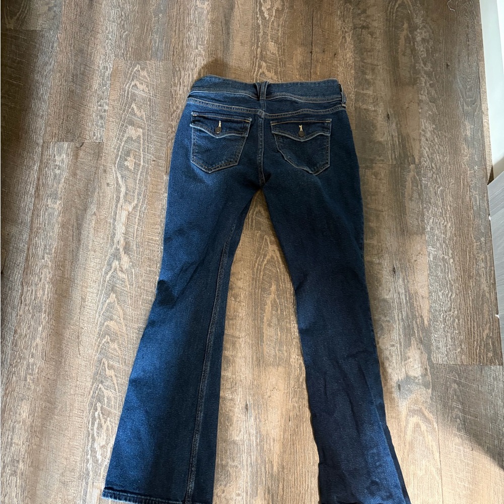 Hollister Dark Blue low rise boot cut jeans